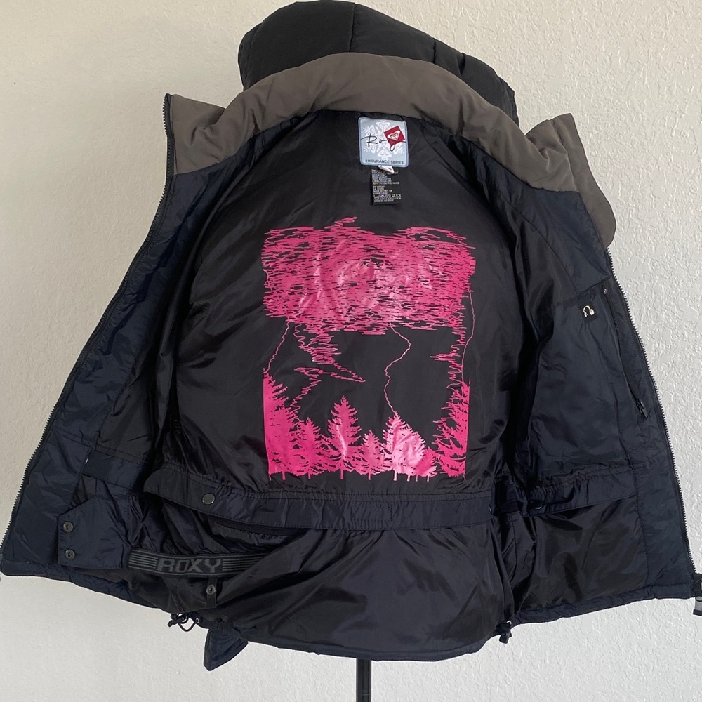 Roxy Black Snowboard/Ski Jacket with removable Hood - Picture 11 of 16